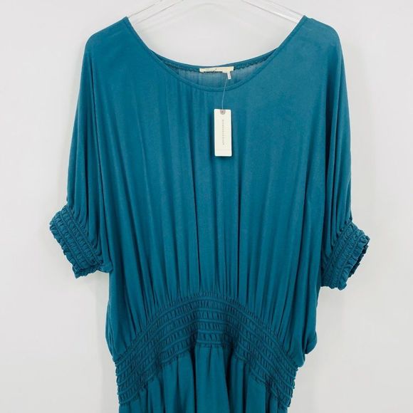 NWT Floreat Anthropologie Size 14 Teal Blue Azriel Corded Mini Dress - Picture 5 of 13
